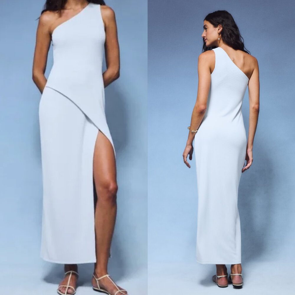 Abercrombie & Fitch One-Shoulder Knit Maxi Dress | Medium | NWT